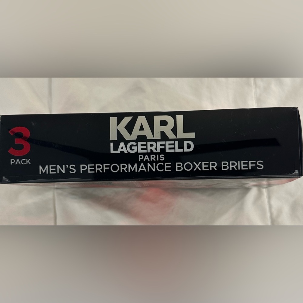 Karl Lagerfeld Paris Men’s Black Performance Boxer Briefs XL New - Picture 2 of 4